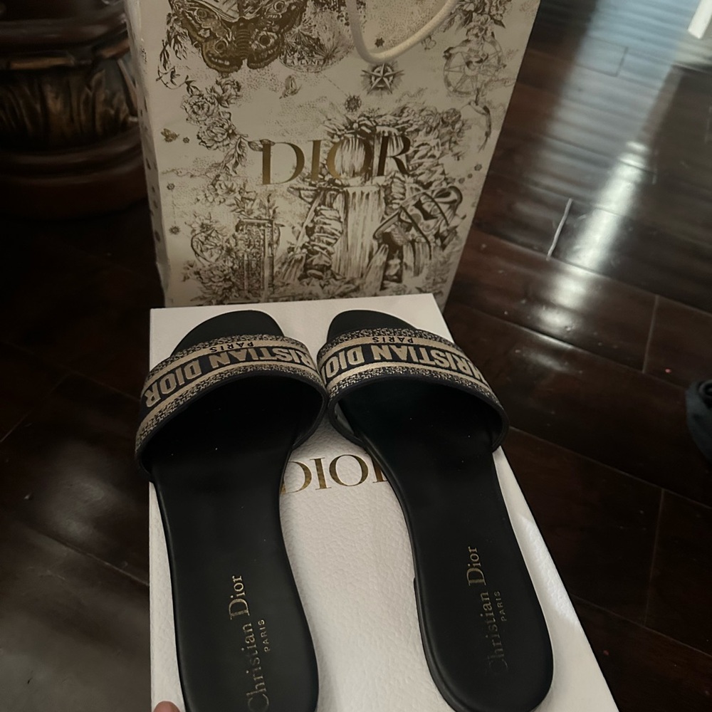 Dior navy blue Slide Sandals